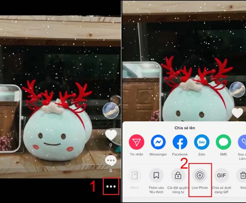 Cài video làm hình nền bằng TikTok.