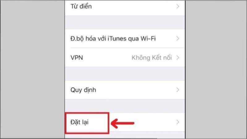 Chọn Đặt lại.
