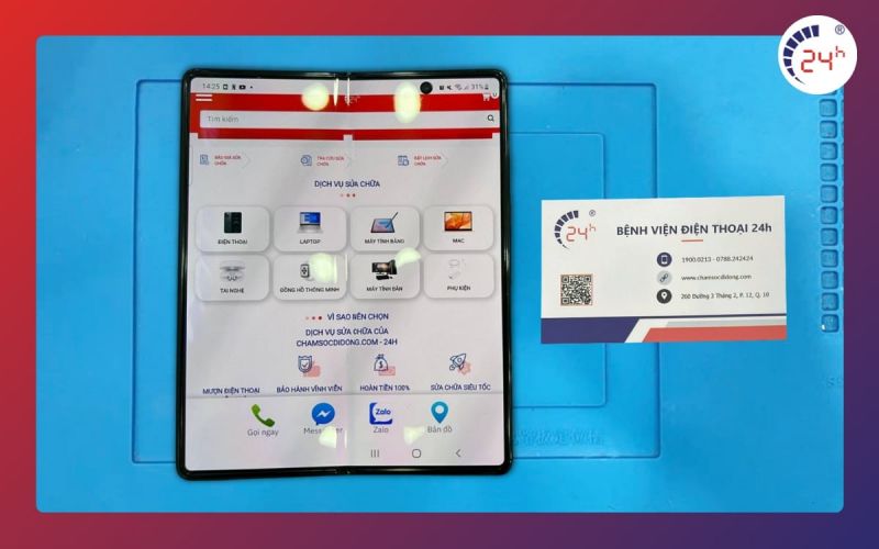 bang gia thay man hinh samsung galaxy z fold chinh hang