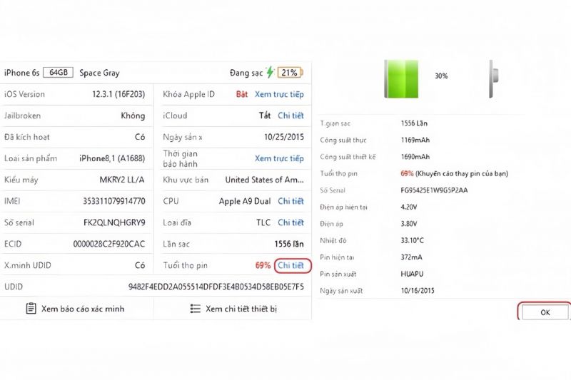 hướng dẫn xem dung lượng pin bằng ứng dụng 3uTools