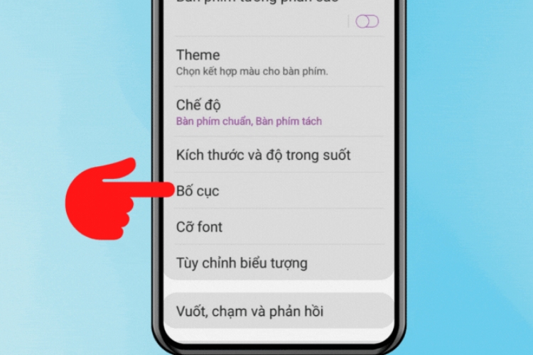 Thay đổi bố cục bàn phím Samsung