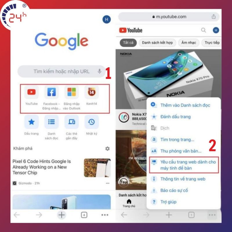 Cách dùng 2 zalo trên điện thoại qua Google Chrome