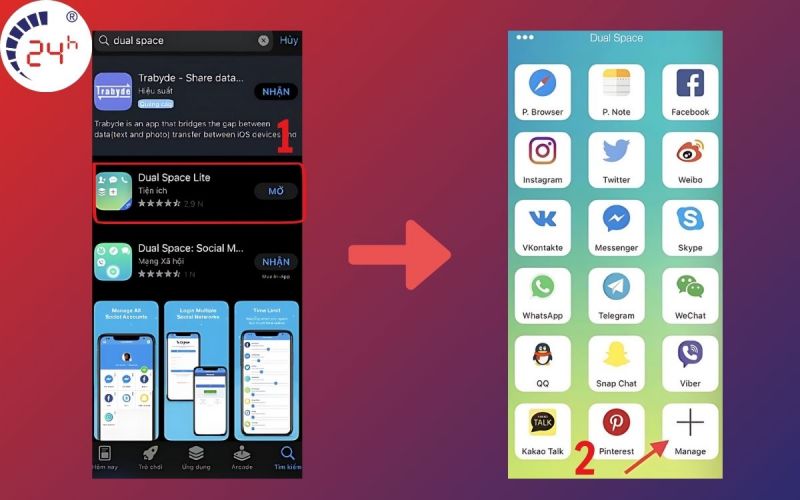 Cách sử dụng 2 zalo trên 1 điện thoại iPhone qua Dual Space Lite