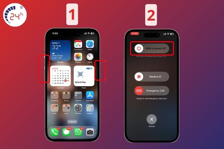 khởi động lại iphone fix true tone