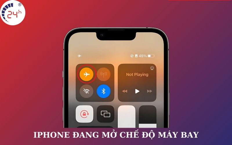 Do iPhone đang mở chế độ máy bay