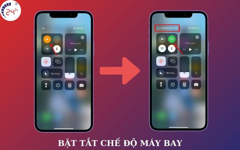 Bật tắt chế độ máy bay