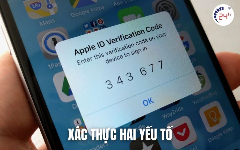 xác thực hai yếu tố lấy lại mật khẩu icloud