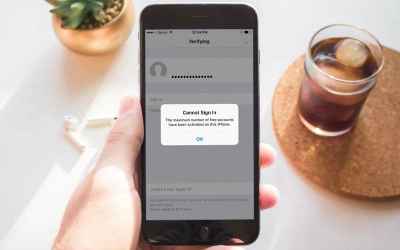 lỗi lập tài khoản icloud