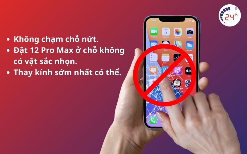 mặt kính iPhone 12 pro max bị vỡ nên làm gì