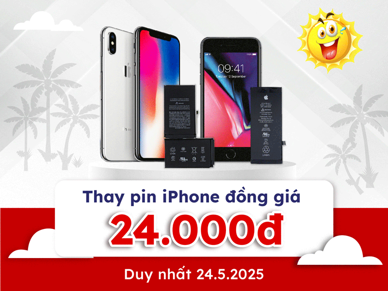 thay pin iphone đồng giá 