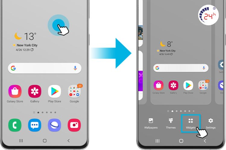 giảm bớt số lượng widget trên màn hình 