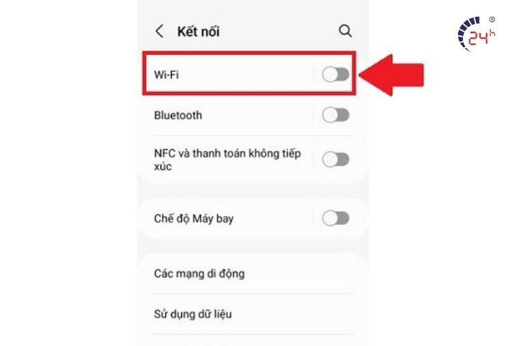 ngắt kết nối wifi khi không sừ dụng 