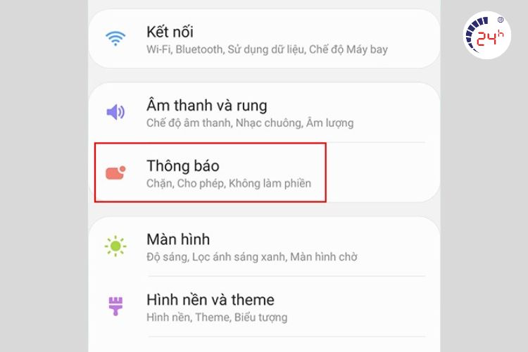 tắt thông báo ứng dụng 