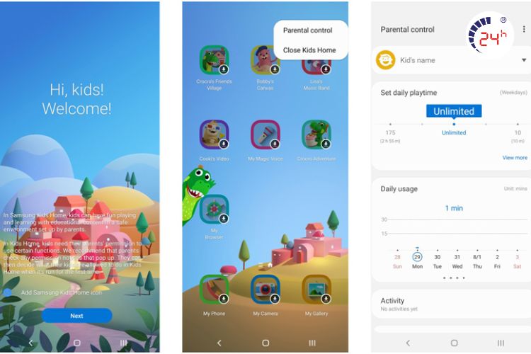 tắt chế độ samsung kids