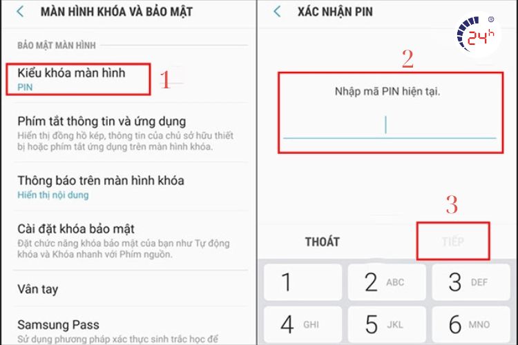 xóa pin samsung khi nhớ mật khẩu