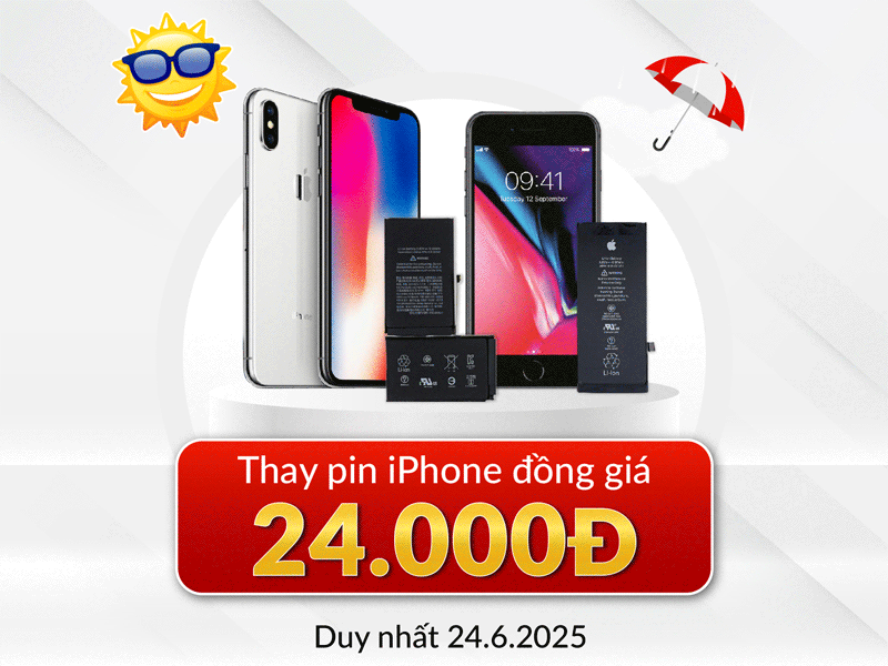thay pin iphone chỉ từ 24 ngàn