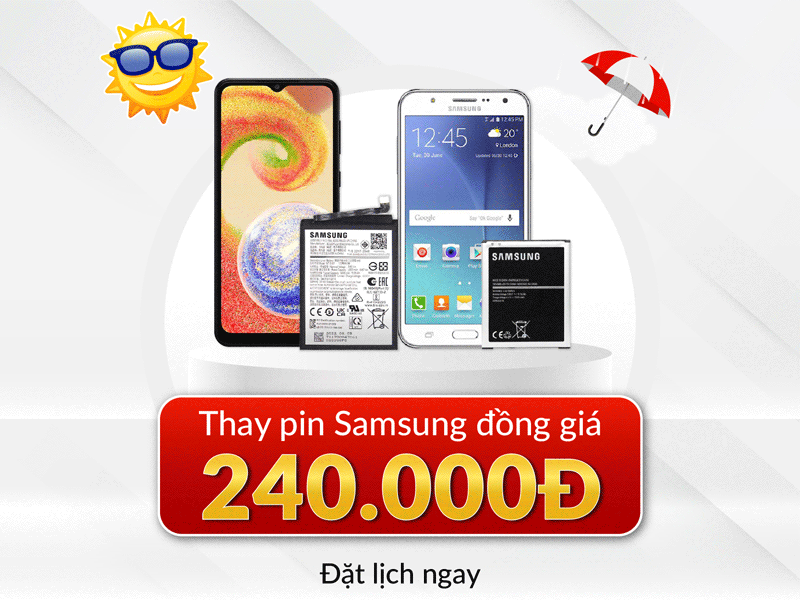 thay pin samsung đồng giá
