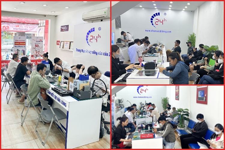 khách hàng tại Bệnh Viện Điện Thoại, Laptop 24h