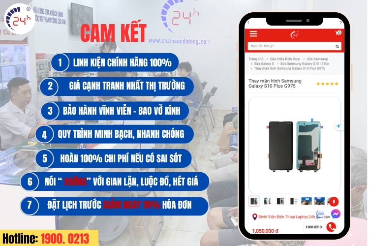 dịch vụ thay màn hình s10 plus