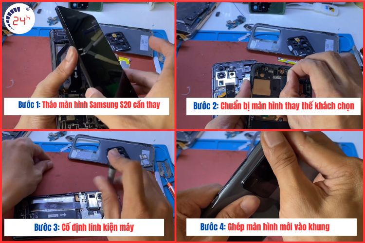 quy trình thay màn hình samsung galaxy s20 