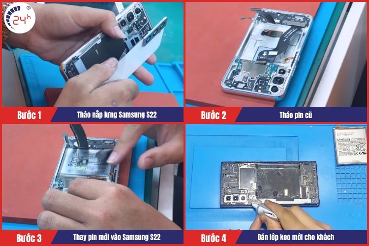 quy trình thay pin Samsung Galaxy S22