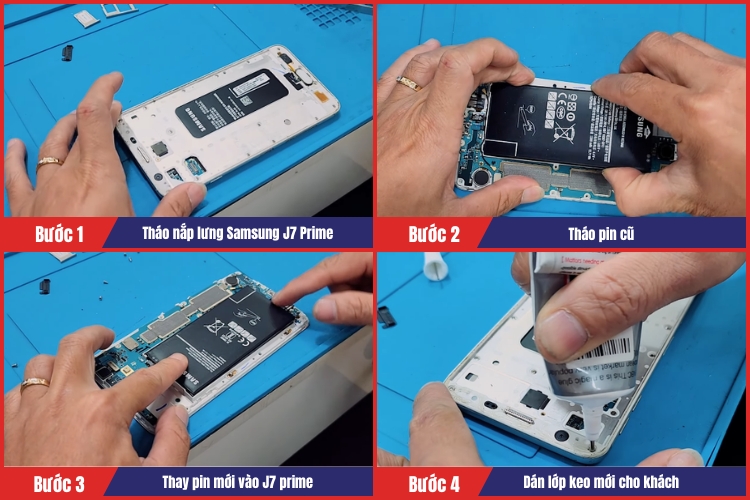 quy trình thay pin samsung j7 prime