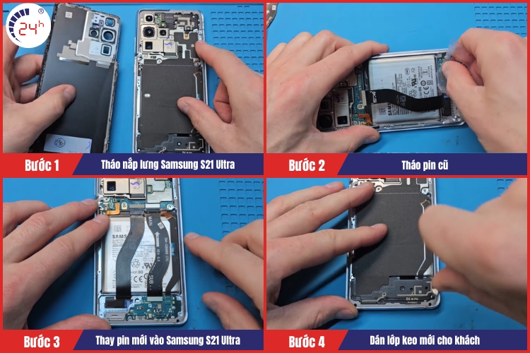 quy trình thay pin samsung galaxy s21 ultra