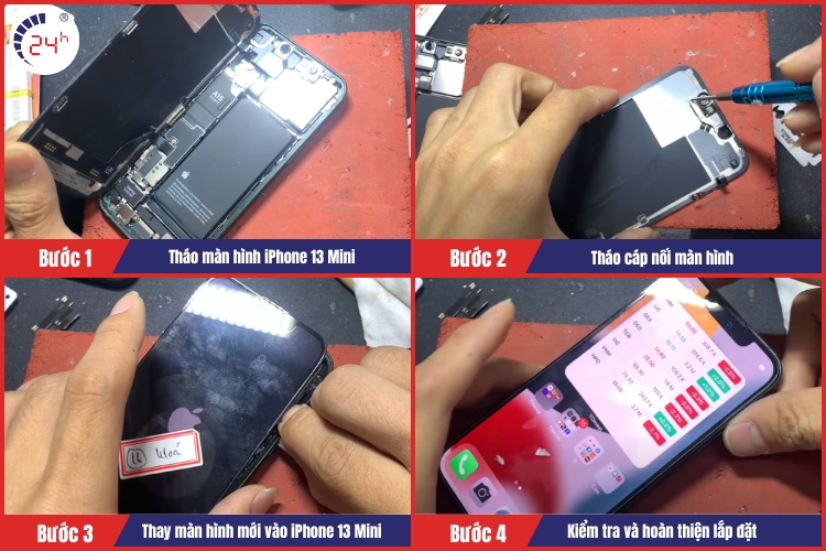quy trình thay màn hình iphone 13 mini
