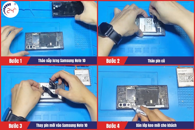 quy trình thay pin Samsung Note 10