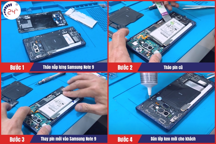 quy trình thay pin Samsung Note 9