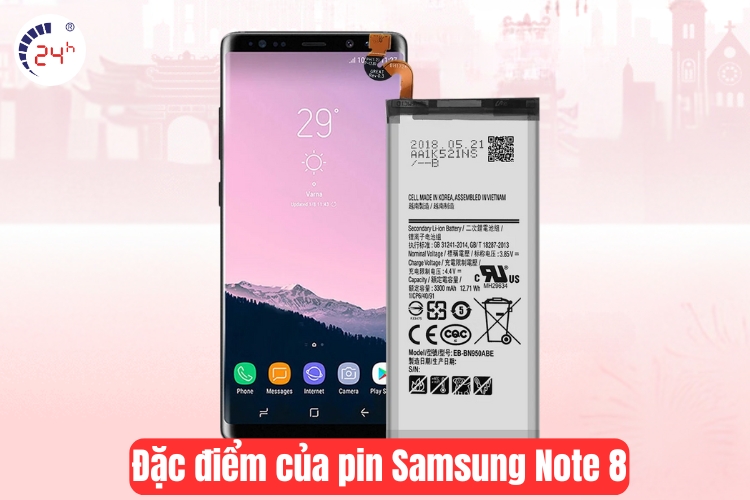 đặc điểm pin samsung note 8