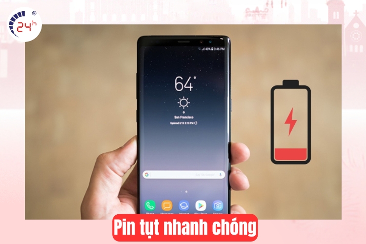 samsung note 8 tụt pin nhanh chóng
