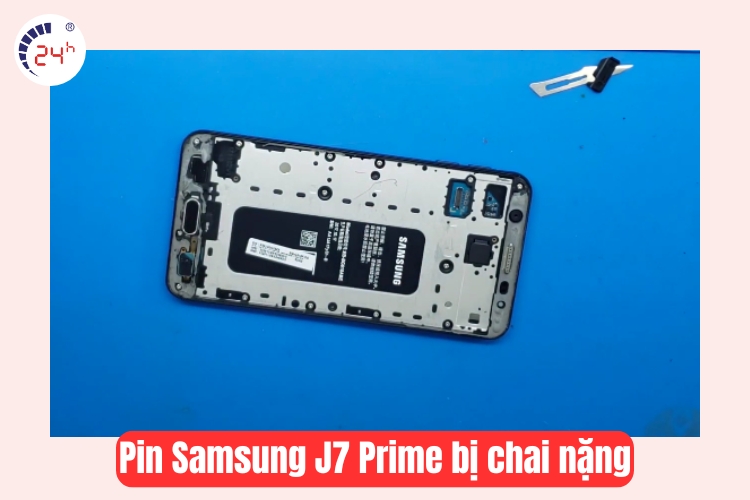 Pin Samsung J7 prime bị chai nặng