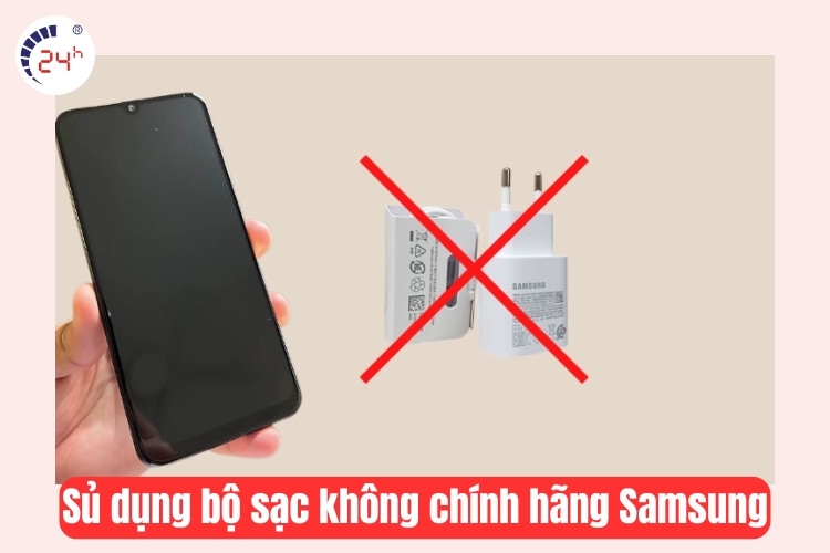 sử dụng bộ sạc không chính hãng samsung