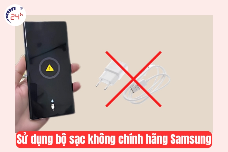 sử dụng bộ sạc samsung không chính hãng 