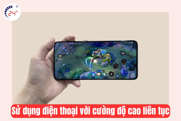 sử dụng điện thoại với cường độ cao 
