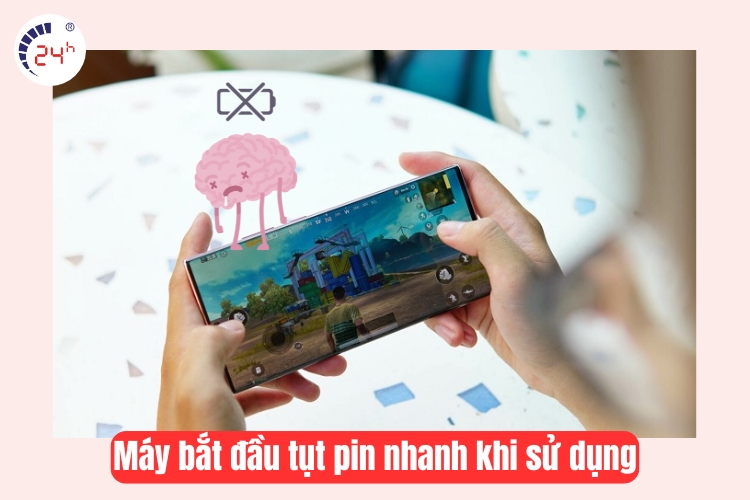 máy mau hết pin khi sử dụng