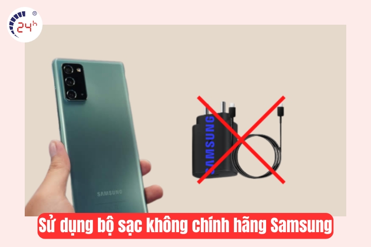 sử dụng bộ sạc samsung không chính hãng samsung note 20