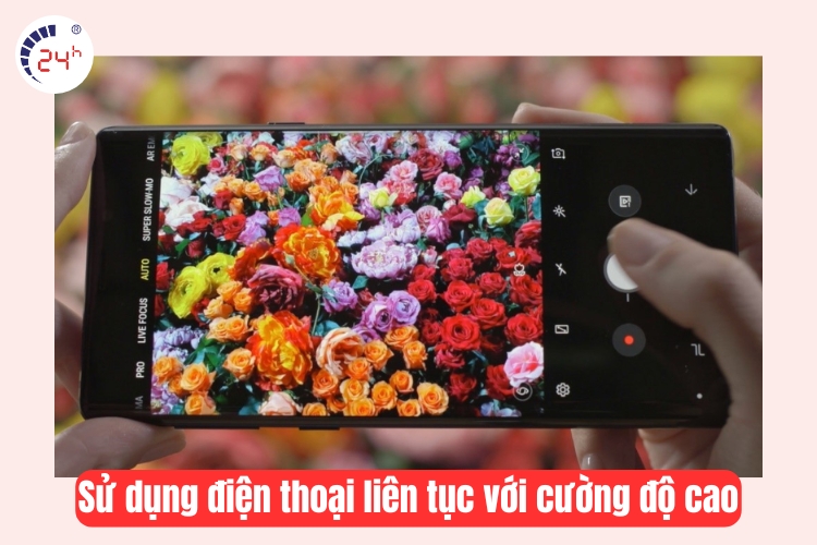 sử dụng điện thoại ở cường độ cao 
