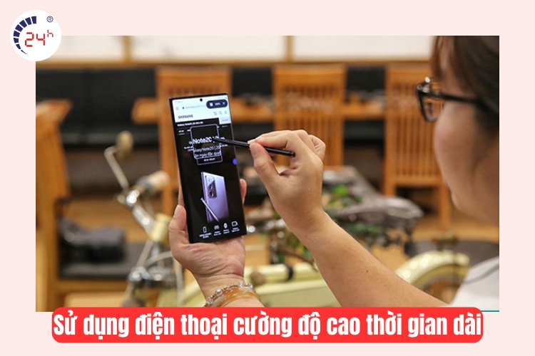 dùng điện thoại ở cường độ cao liên tục