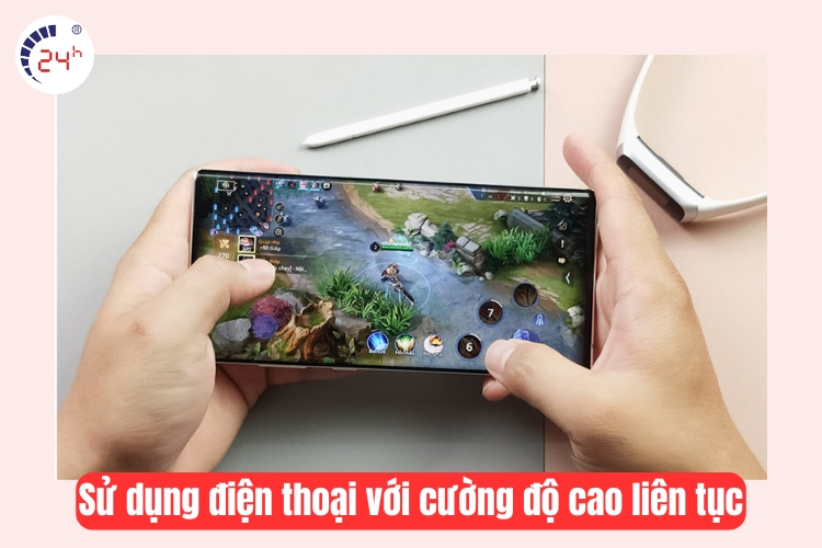 sử dụng điện thoại ở cường độ cao