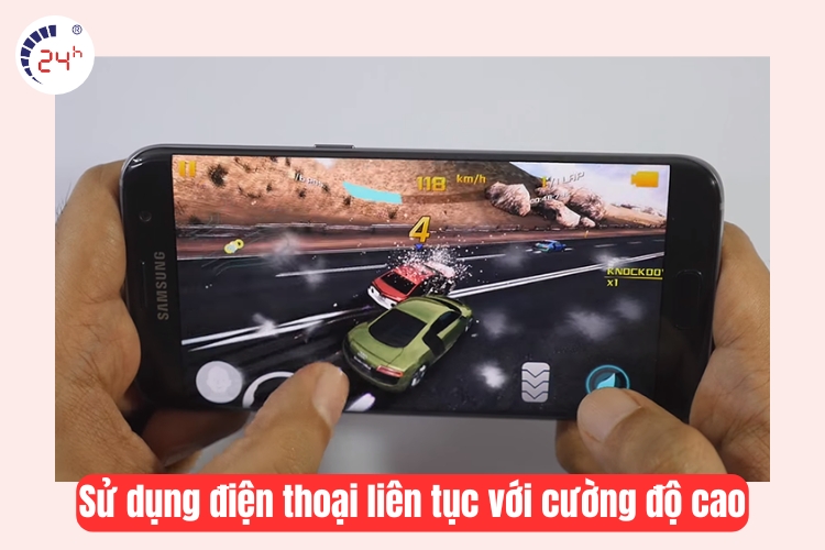 thường xuyên sử dụng điện thoại liên tục ở cường độ cao