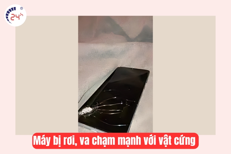 máy bị rơi vỡ ảnh hưởng đến pin