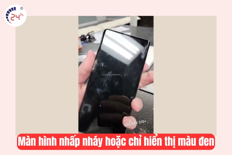 màn hình chỉ hiển thị màu đen 