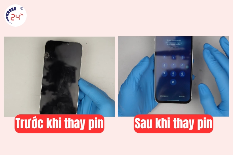 trước và sau khi thay màn hình iphone 12 