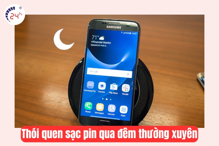 thói quen sạc pin điện thoại qua đêm 