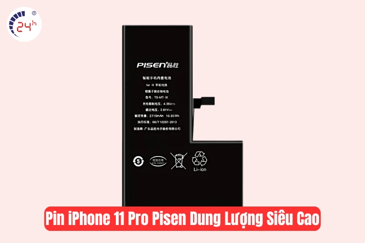pin iphone 11 pro pisen dung lượng siêu cao
