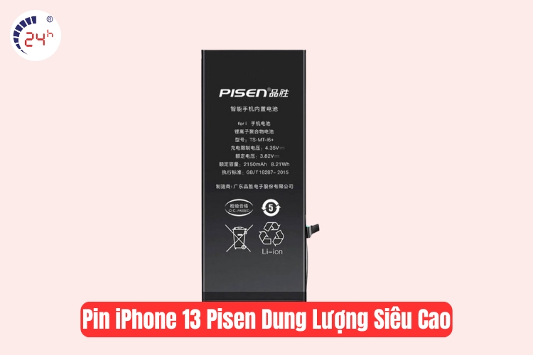 pin iphone 13 pisen dung lượng siêu cao 