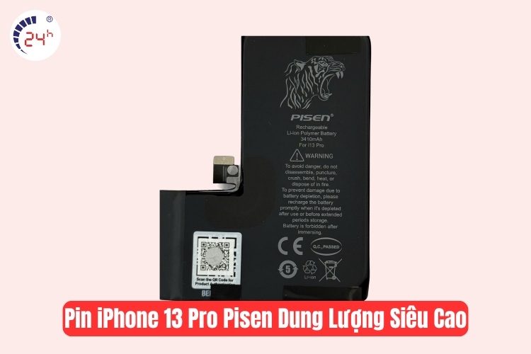 pin iphone 13 pro pisen dung lượng siêu cao