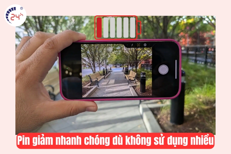 hiệu suất pin giảm nhanh chóng